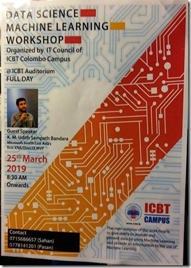AI , Data Science and Machine Learning Workshop sri lanka