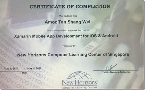 Xamarin Mobile Application Development for Android & IOS Training at Singapore.2